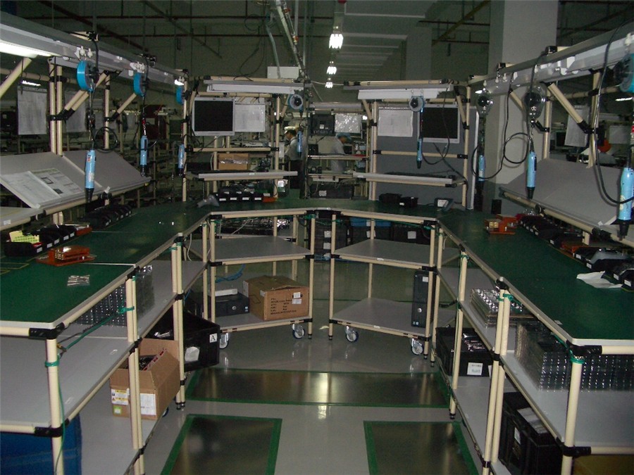 線棒U型工作臺板裝配線
